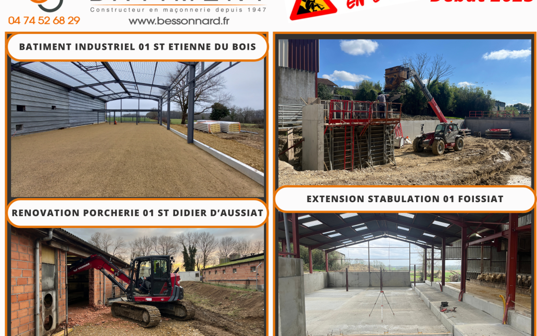 Les chantiers fin 2024 – début 2025